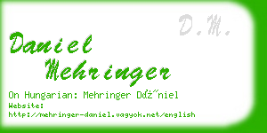 daniel mehringer business card